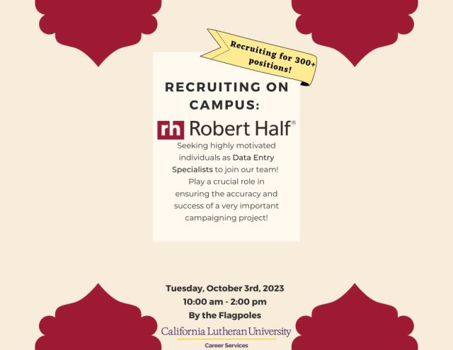 Robert Half Employer Recruitment Table 