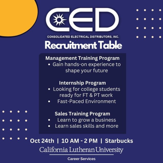 CED- Consolidated Electrical Distributors-Employer Recruitment Table 