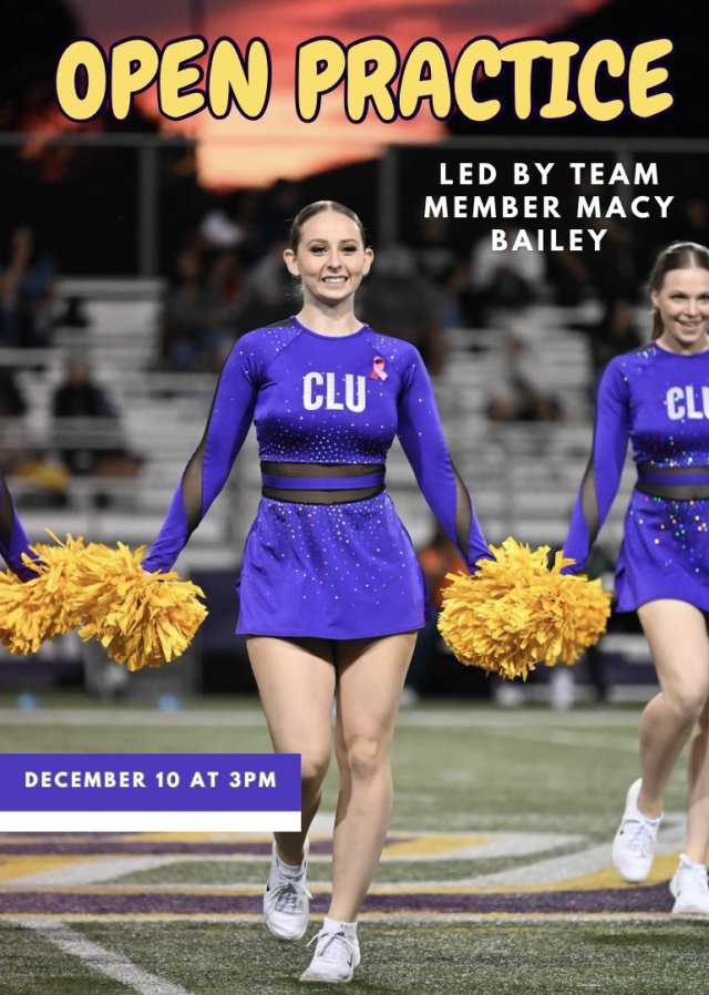 CLU Dance Team LAST OPEN PRACTICE!!!