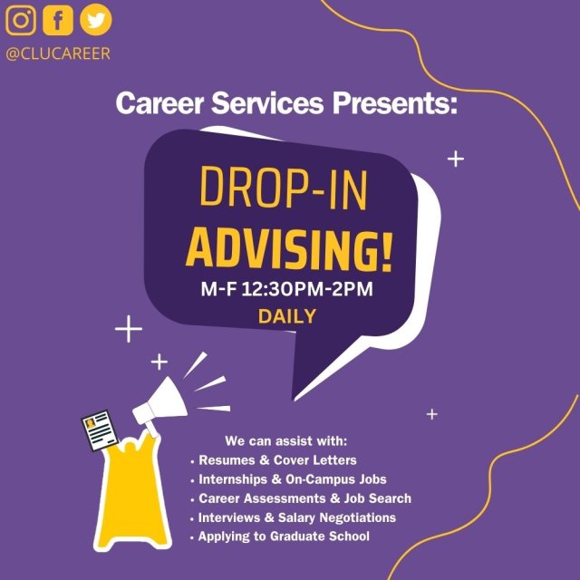 Drop-In Advising with Career Services 