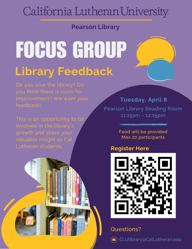 Pearson Library Focus Group