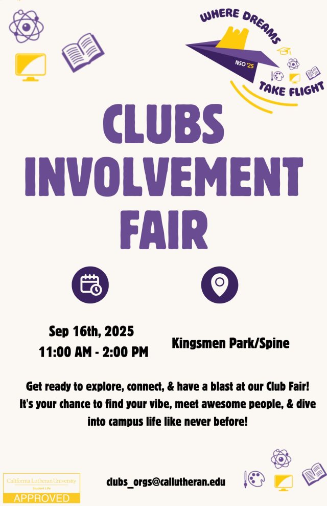 Club Fall Involvement Fair!