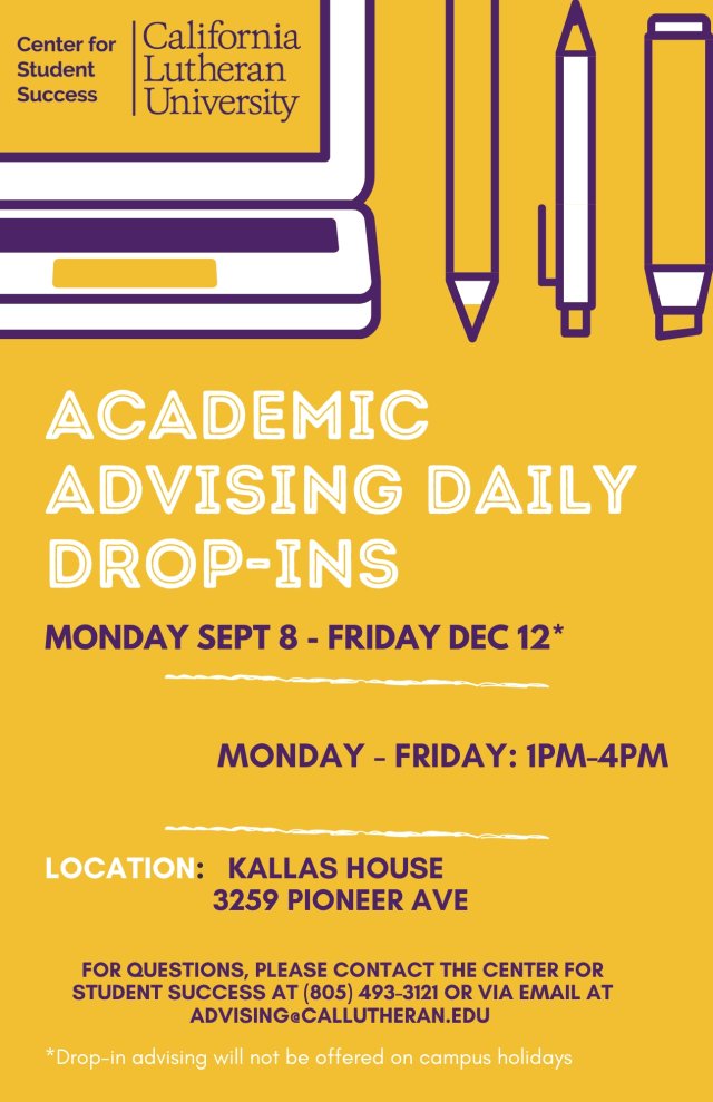 Academic Advising Daily Drop-Ins