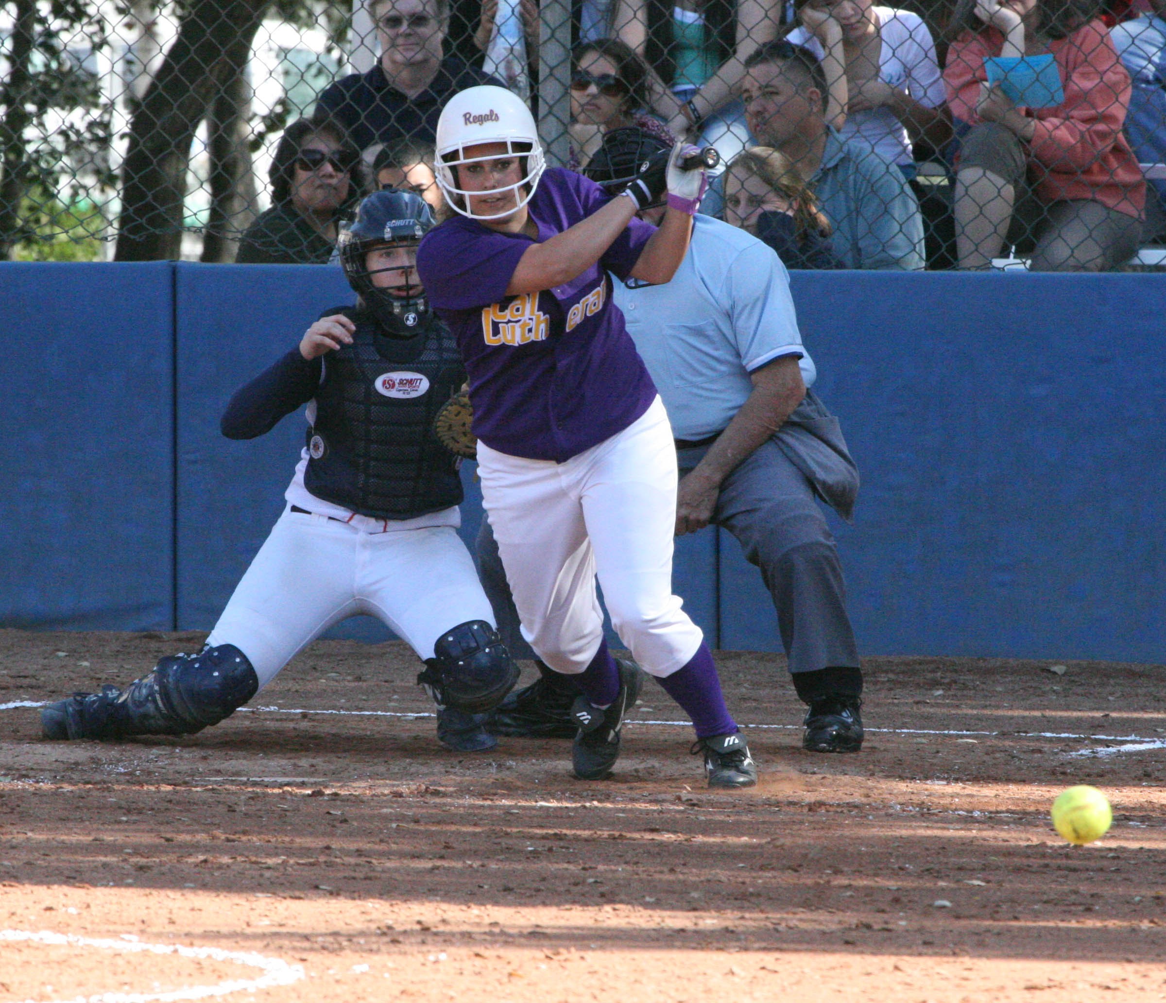 Second CLUULV softball split of 2007 California Lutheran University